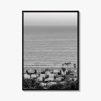 Pacific Palisades Black and White Fine Art Photo Print, California Print