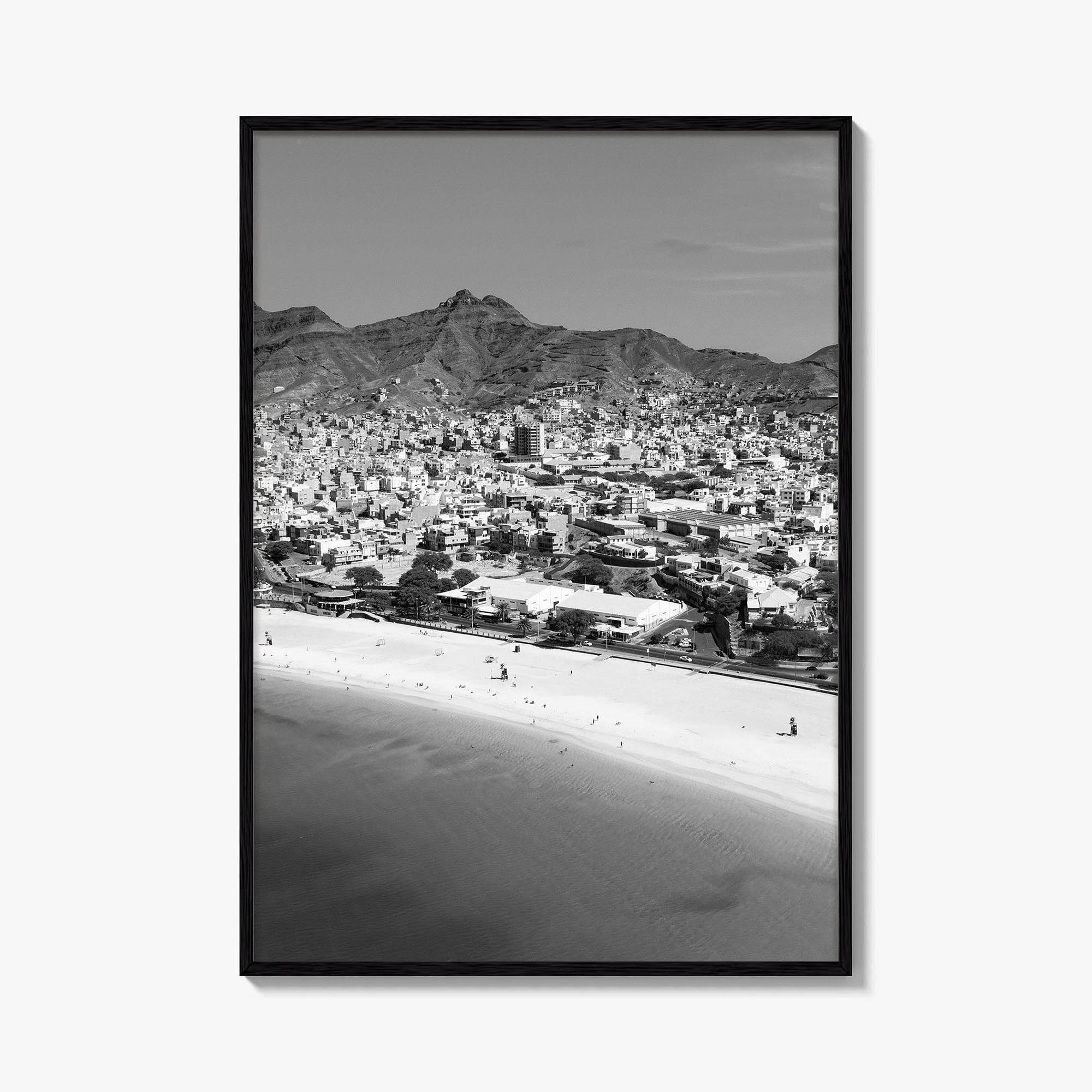 Laginha Black and White Fine Art Photo Print, Mindelo Sao Vicente Cape Verde Poster