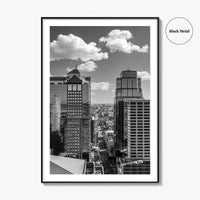 Kansas City Skyline Black and White Fine Art Photo Print, Downtown, Missouri, KC, USA