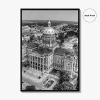 Des Moines Black and White Fine Art Photo Print, Iowa Wall Decor, USA Poster