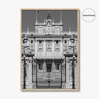 Madrid Black and White Fine Art Photo Print, Royal Palace, Spain Poster, Palacio Real