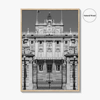 Madrid Black and White Fine Art Photo Print, Royal Palace, Spain Poster, Palacio Real