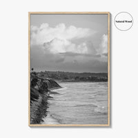 Encinitas Black and White Fine Art Photo Print, San Elijo Campground California Poster