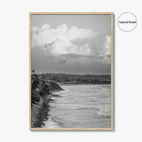 Encinitas Black and White Fine Art Photo Print, San Elijo Campground California Poster