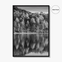 Maryland Black and White Fine Art Photo Print, Lake Habeeb, Rocky Gap State Park