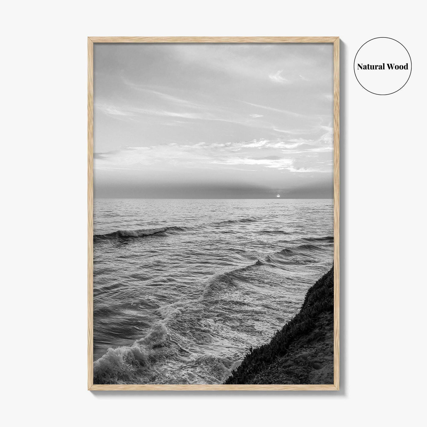 Carlsbad Black and White Fine Art Photo Print, San Diego California Poster