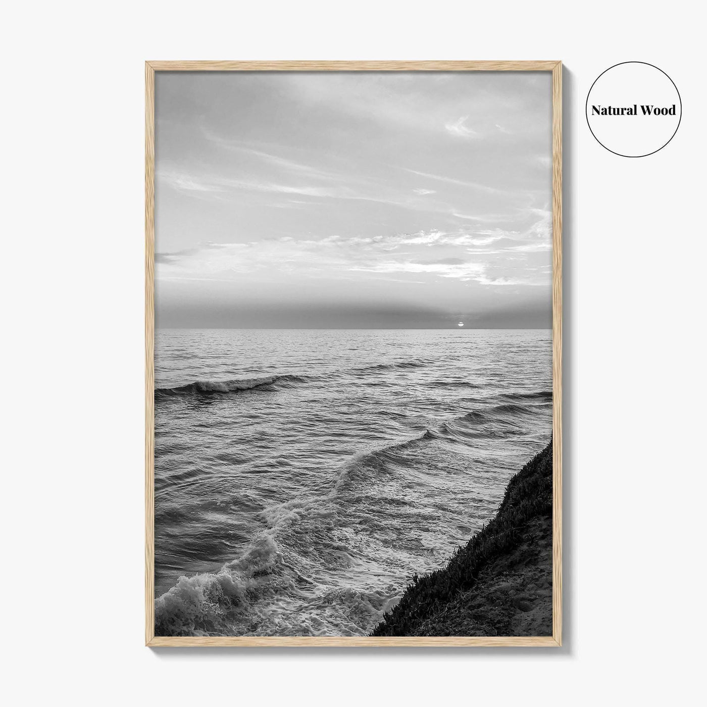 Carlsbad Black and White Fine Art Photo Print, San Diego California Poster