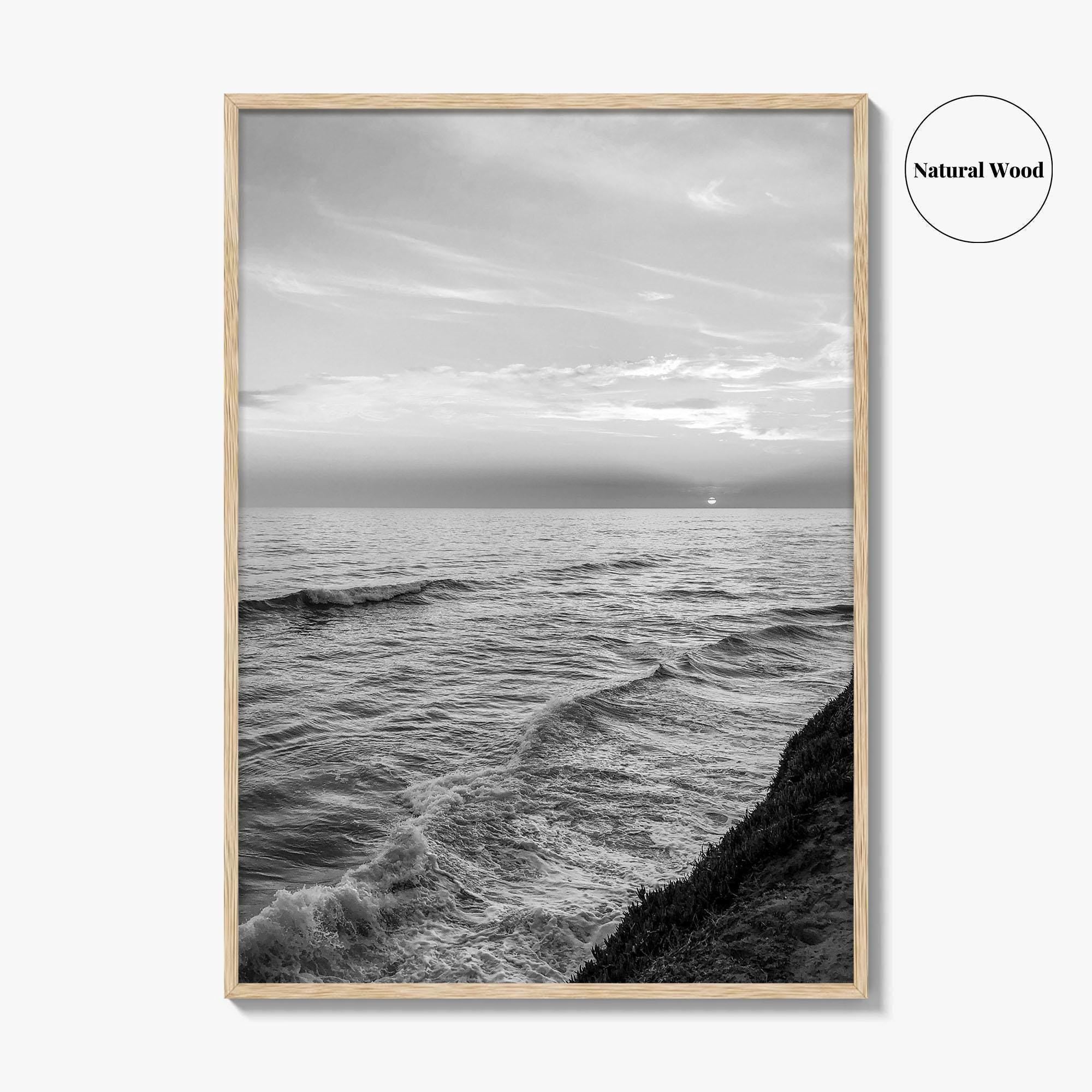 Carlsbad Black and White Fine Art Photo Print, San Diego California Poster