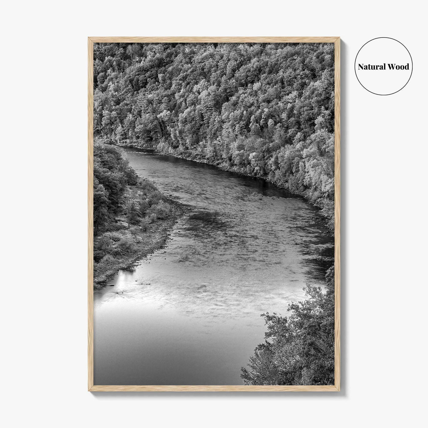 Delaware River Black and White Fine Art Photo Print, Hawk's Nest New York Poster