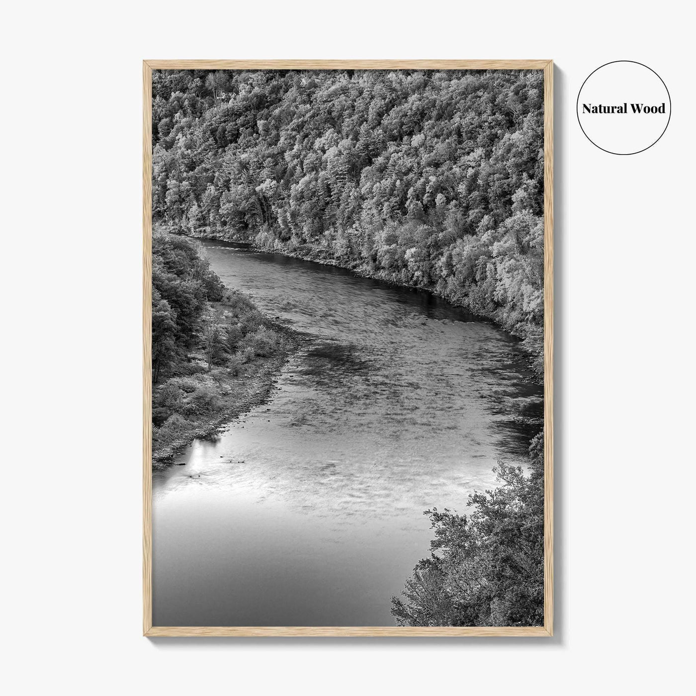 Delaware River Black and White Fine Art Photo Print, Hawk's Nest New York Poster