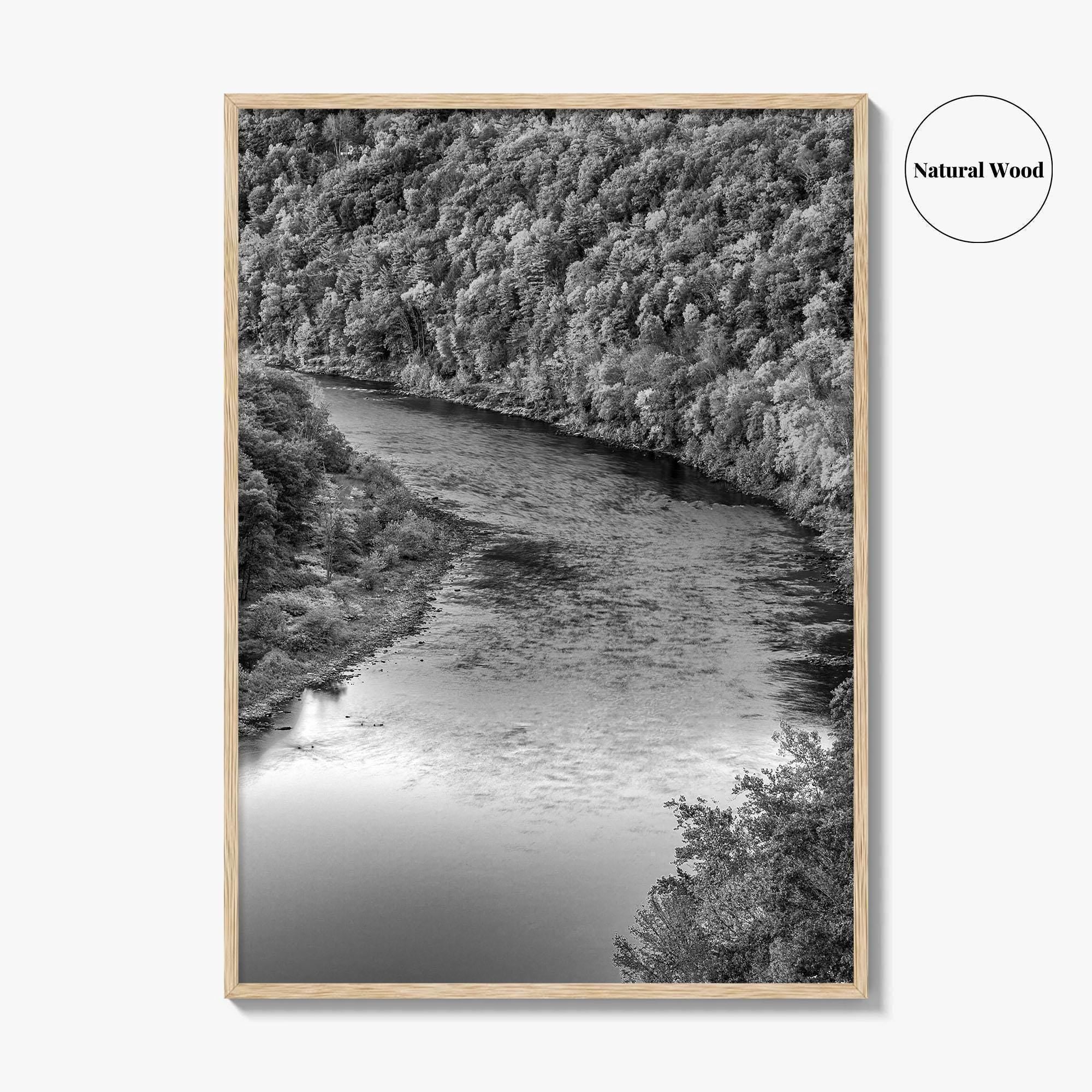 Delaware River Black and White Fine Art Photo Print, Hawk's Nest New York Poster