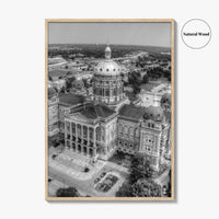Des Moines Black and White Fine Art Photo Print, Iowa Wall Decor, USA Poster