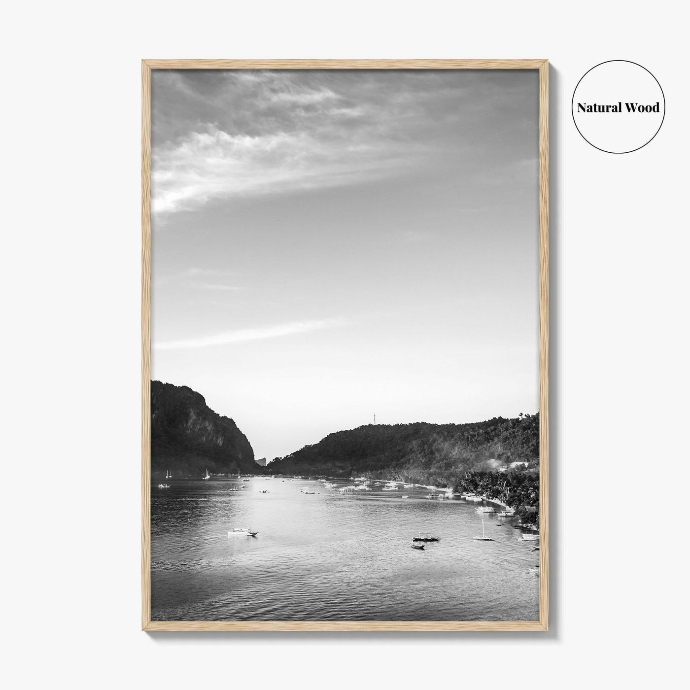 El Nido Black and White Fine Art Photo Print, Palawan Bacuit Bay, Philippines Poster