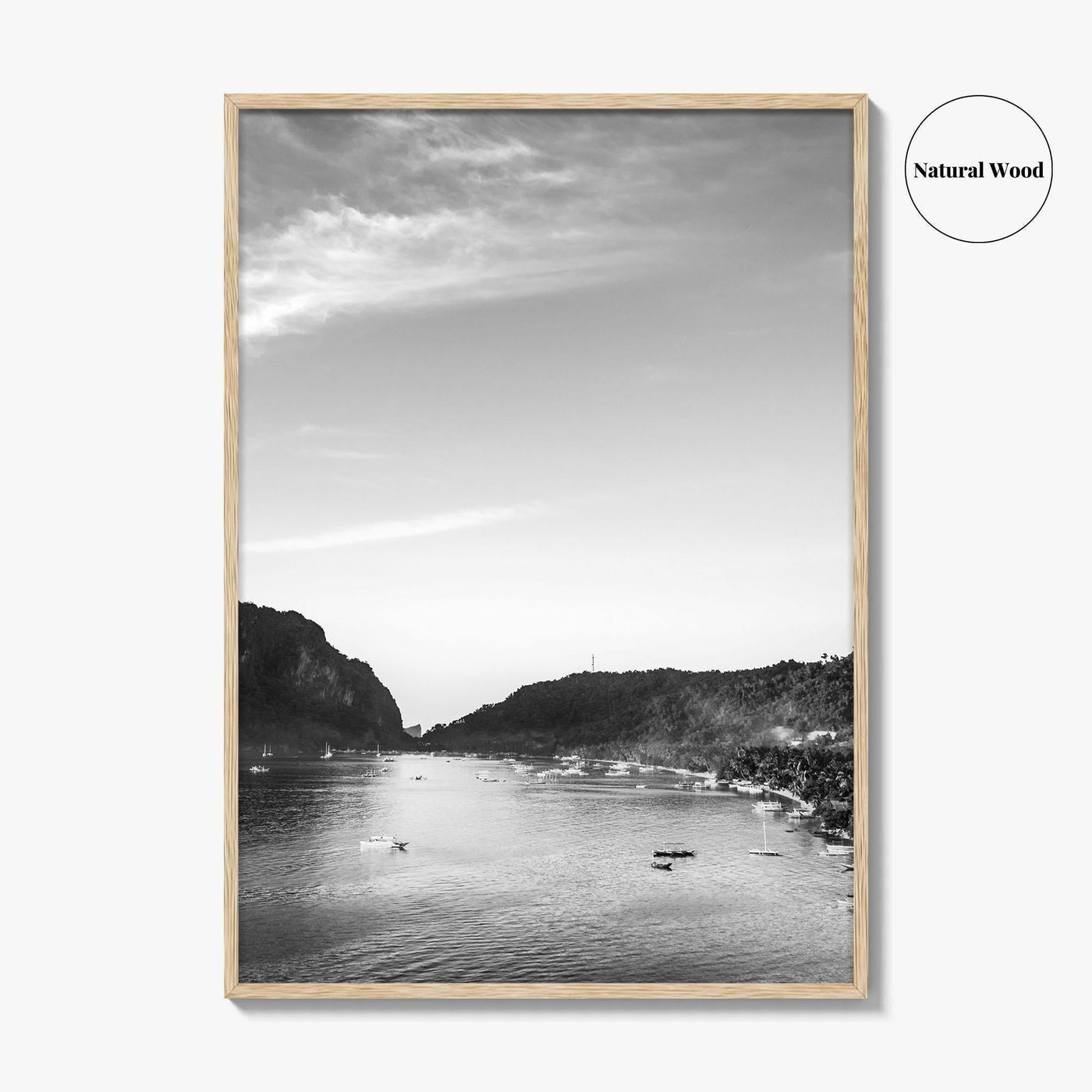 El Nido Black and White Fine Art Photo Print, Palawan Bacuit Bay, Philippines Poster