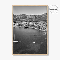 Cavtat Black and White Fine Art Photo Print, Old Town, Dubrovnik, Croatia Wall Poster