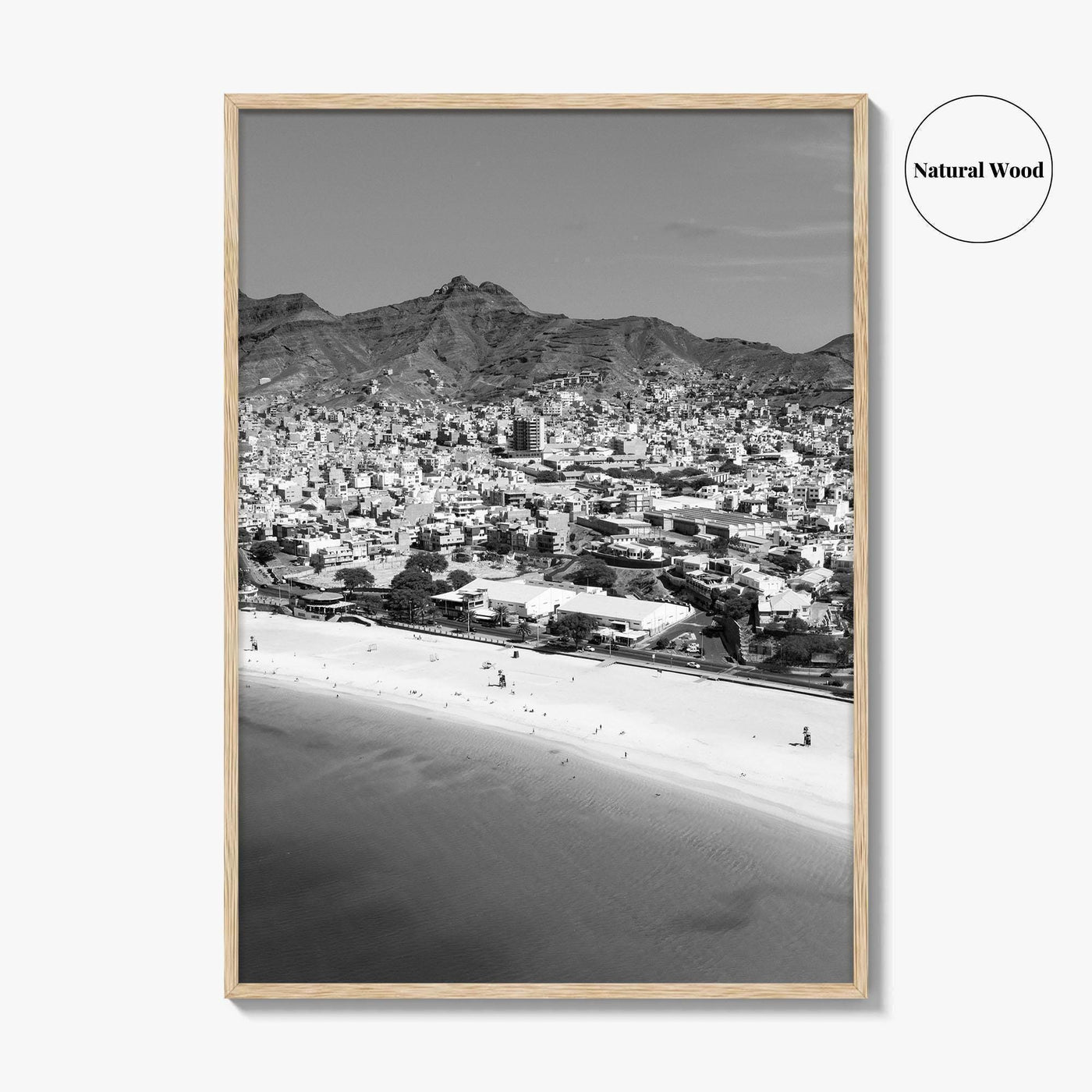 Laginha Black and White Fine Art Photo Print, Mindelo Sao Vicente Cape Verde Poster