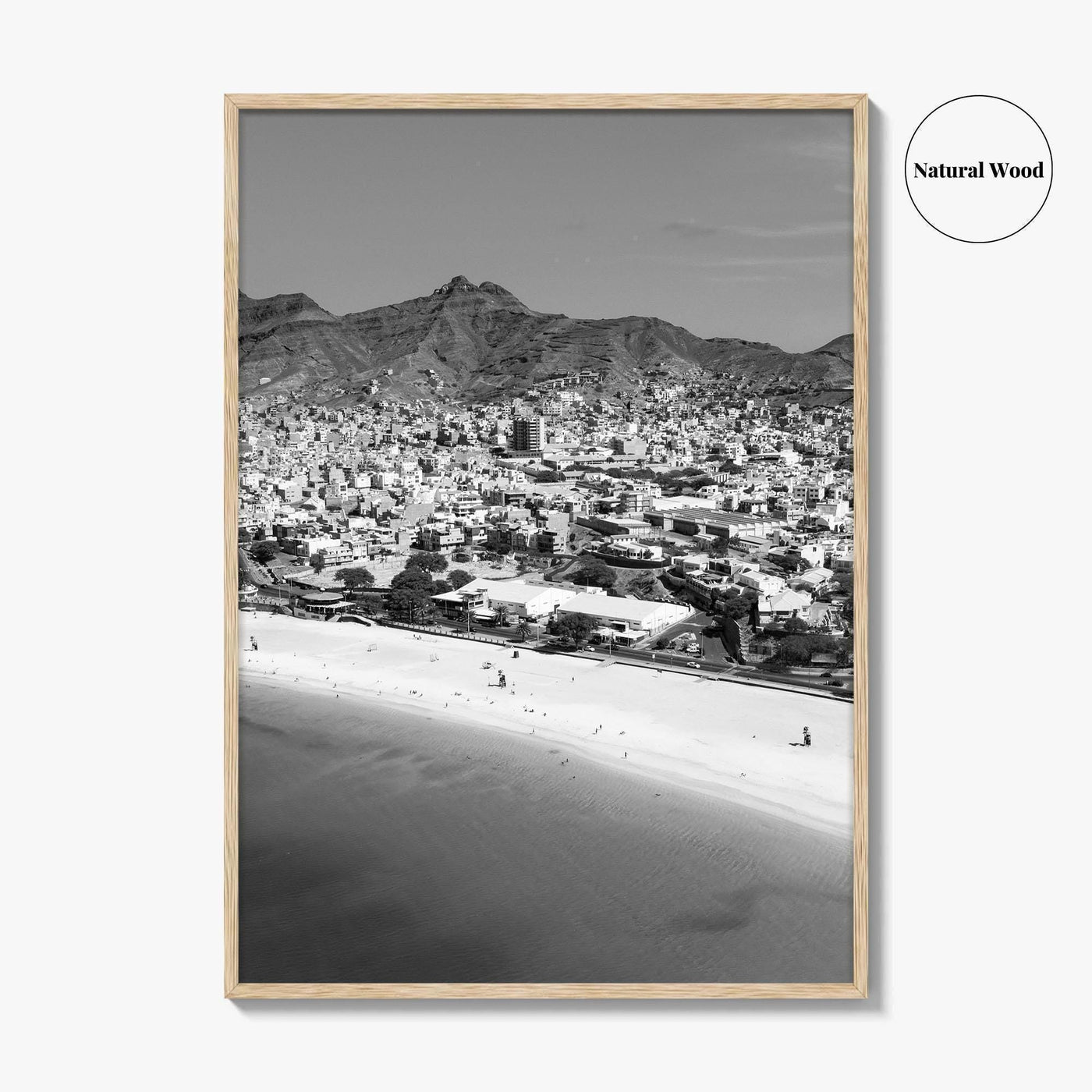 Laginha Black and White Fine Art Photo Print, Mindelo Sao Vicente Cape Verde Poster