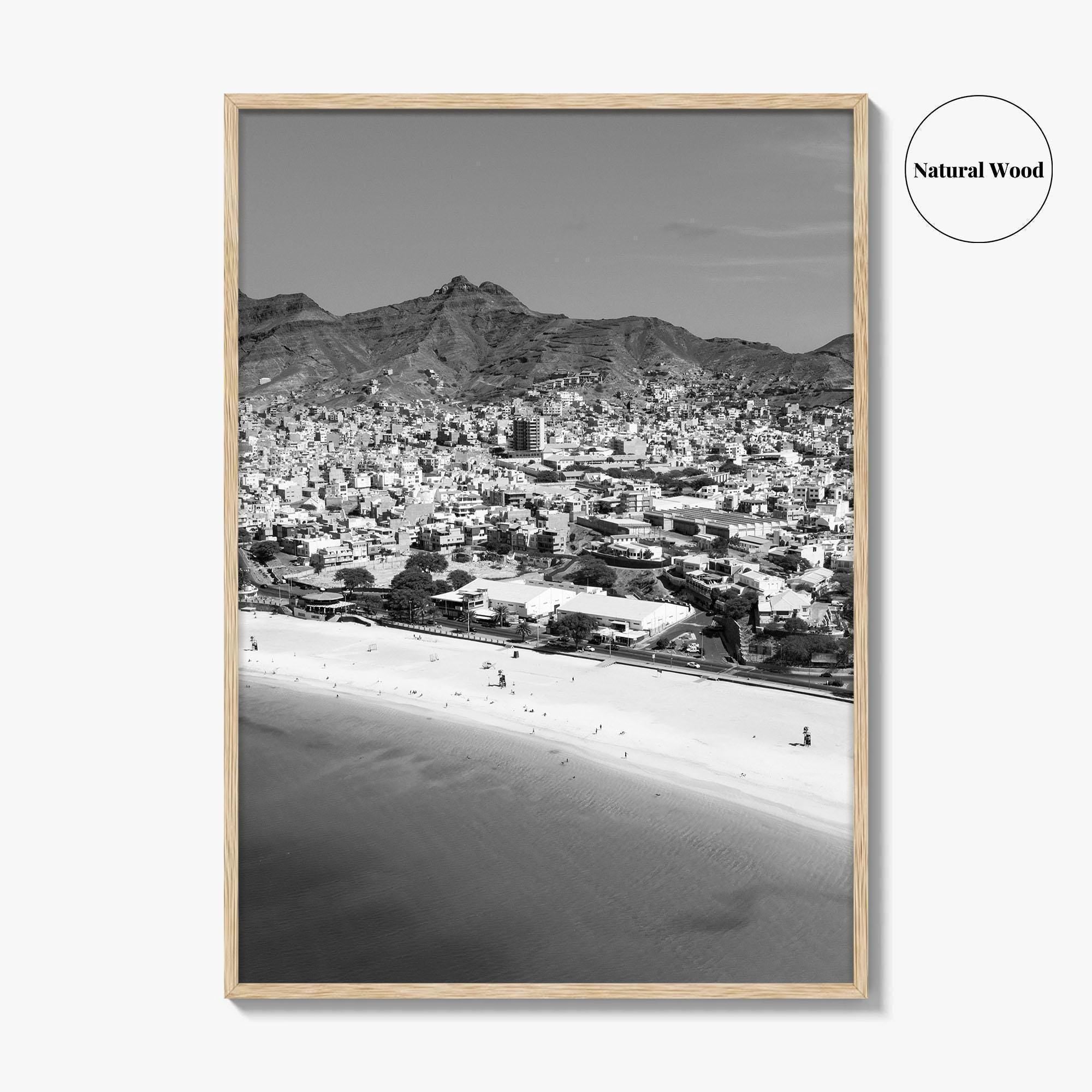 Laginha Black and White Fine Art Photo Print, Mindelo Sao Vicente Cape Verde Poster