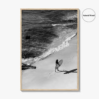 Bali Black and White Fine Art Photo Print, Indonesia Surf Beach Wall Decor Poster