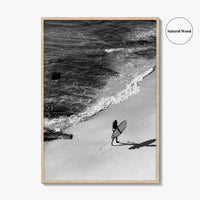 Bali Black and White Fine Art Photo Print, Indonesia Surf Beach Wall Decor Poster