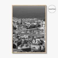 St Ives Black and White Fine Art Photo Print, Cornwall England Poster, Harbour