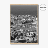 St Ives Black and White Fine Art Photo Print, Cornwall England Poster, Harbour