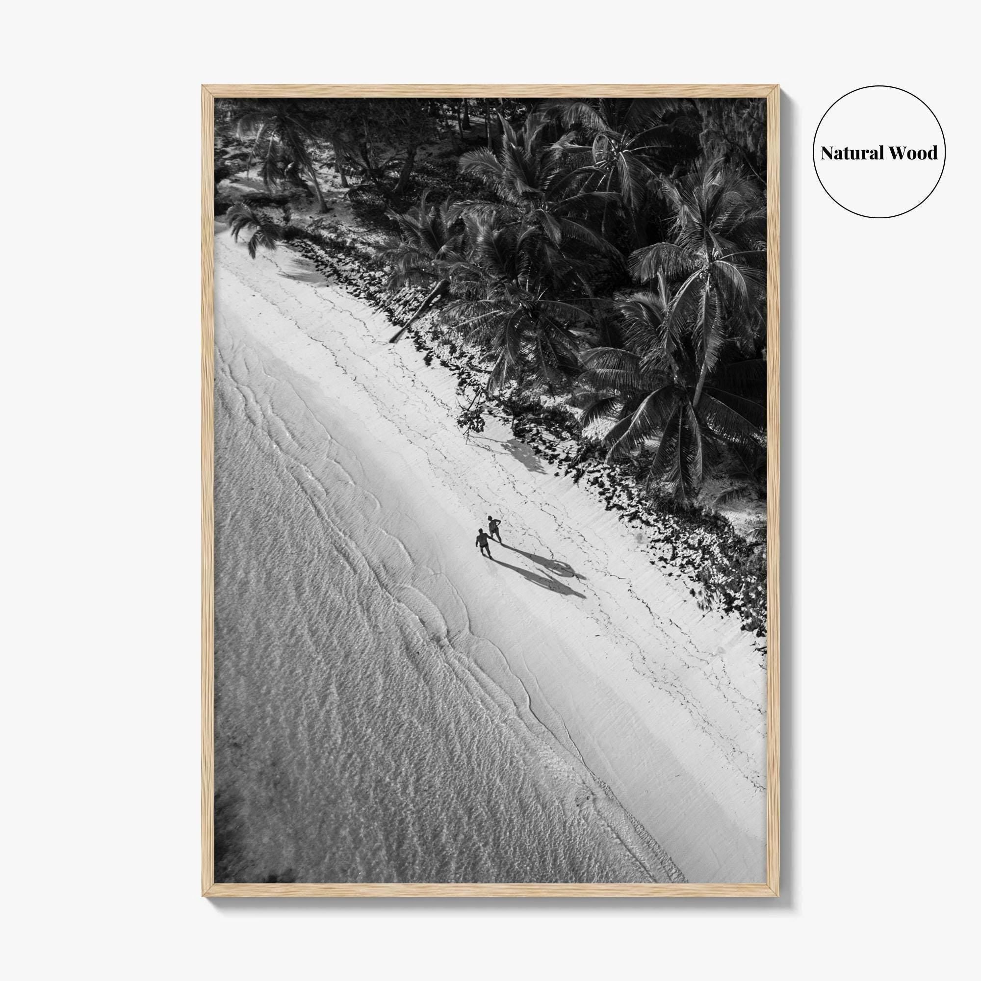 Dominican Republic Black and White Fine Art Photo Print, Caribbean Beach Poster
