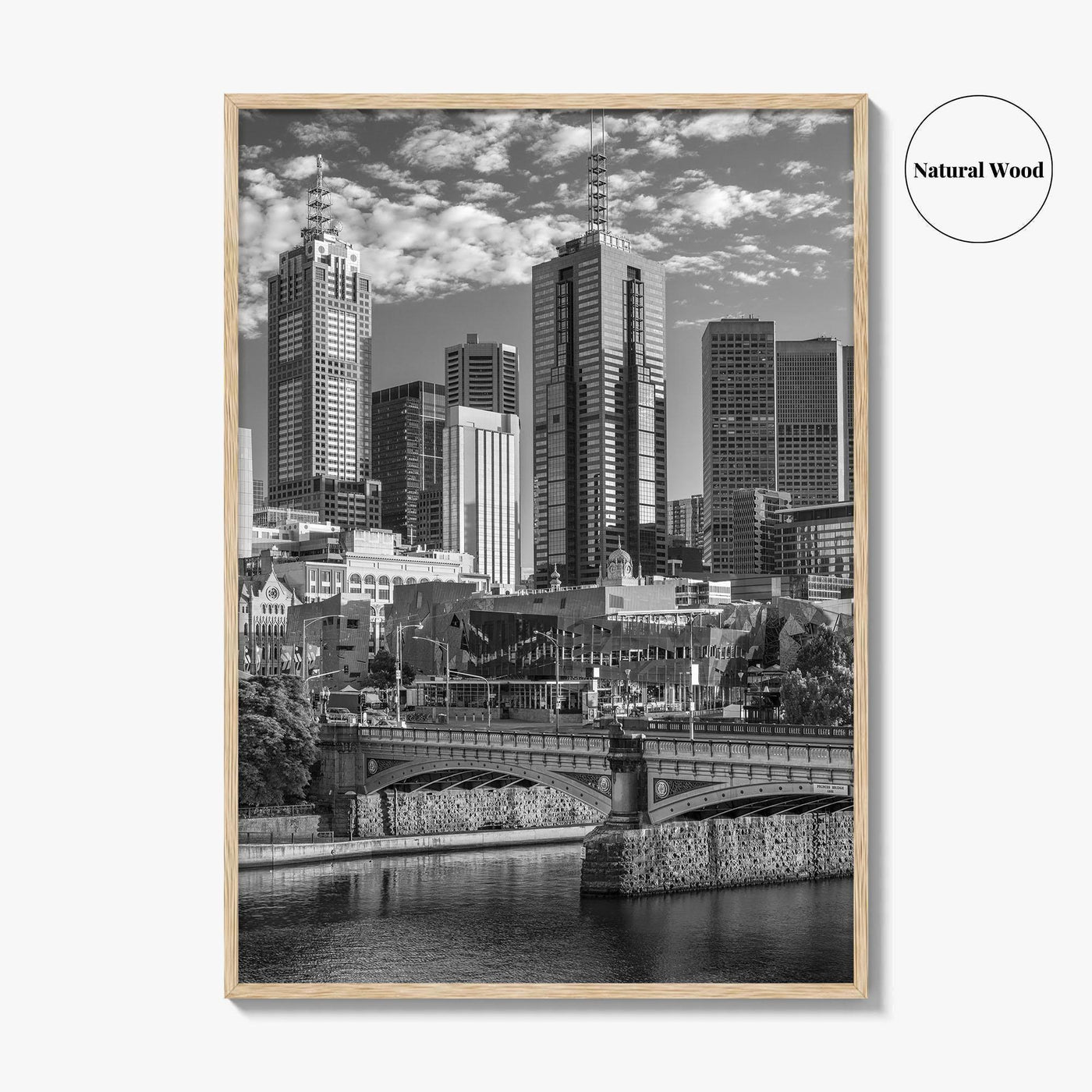 Melbourne Black and White Fine Art Photo Print, Victoria Australia Wall Poster