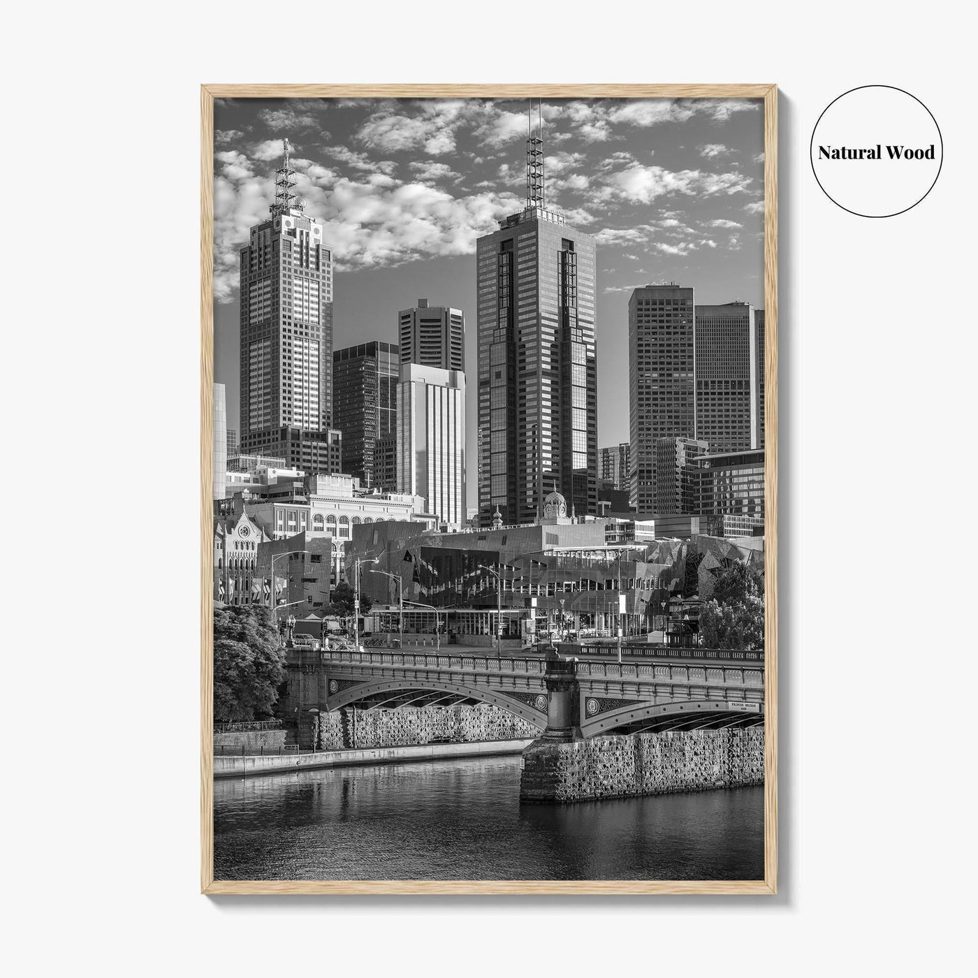 Melbourne Black and White Fine Art Photo Print, Victoria Australia Wall Poster