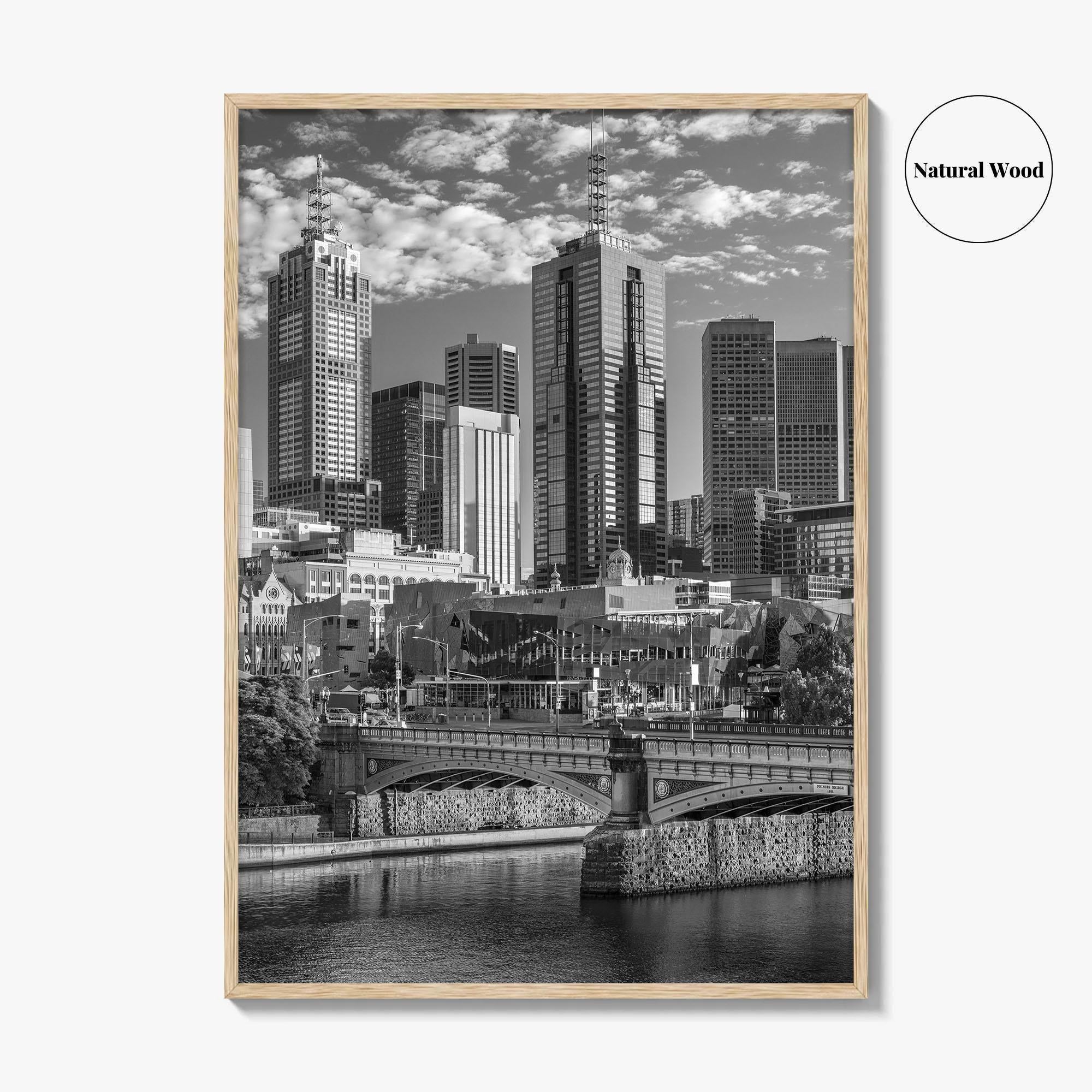 Melbourne Black and White Fine Art Photo Print, Victoria Australia Wall Poster