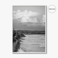 Encinitas Black and White Fine Art Photo Print, San Elijo Campground California Poster