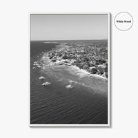 Cebu Island Black and White Fine Art Photo Print, Moalboal Boats Reef Philippines Poster
