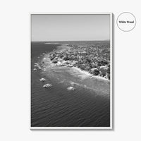 Cebu Island Black and White Fine Art Photo Print, Moalboal Boats Reef Philippines Poster