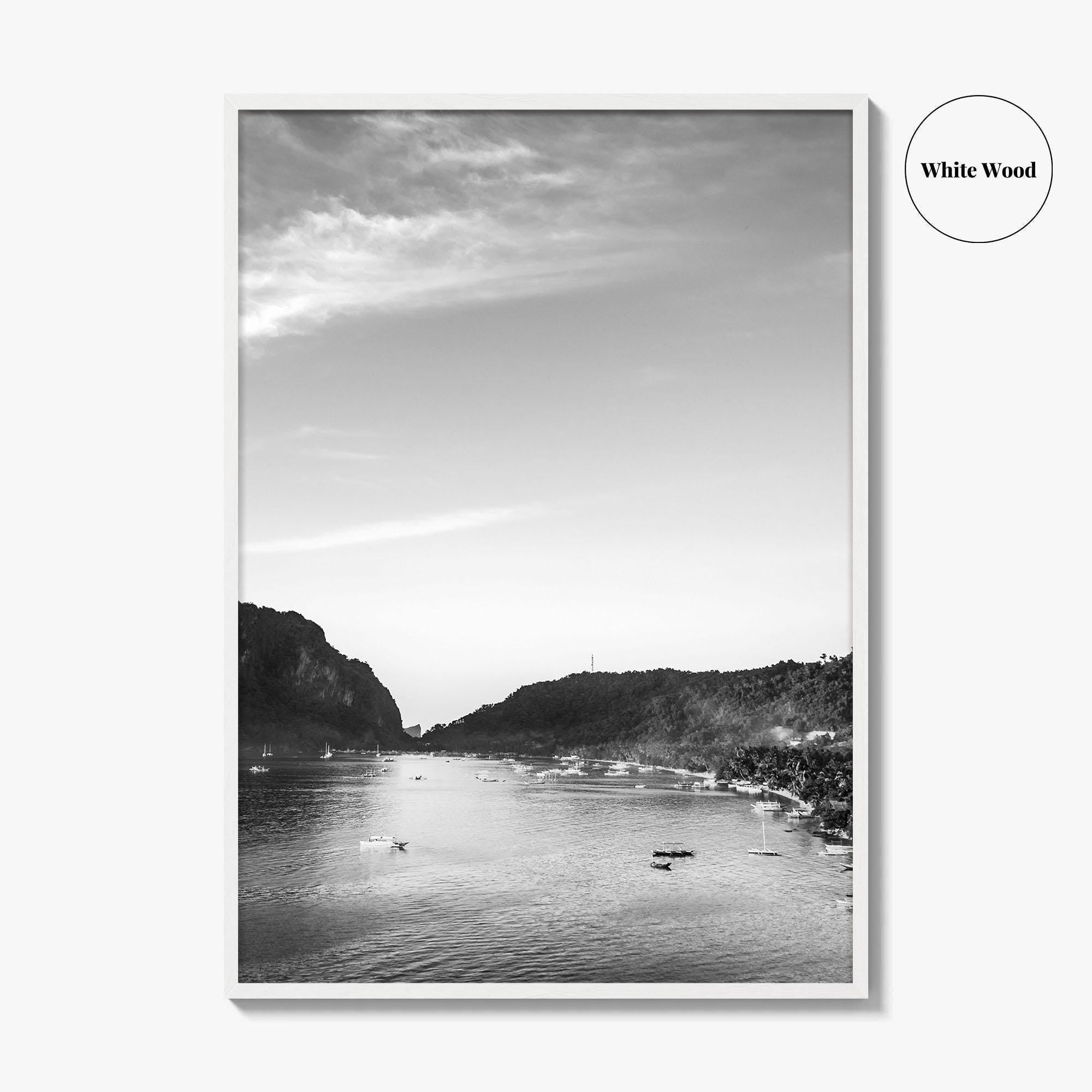 El Nido Black and White Fine Art Photo Print, Palawan Bacuit Bay, Philippines Poster