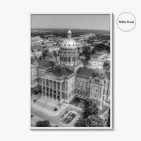 Des Moines Black and White Fine Art Photo Print, Iowa Wall Decor, USA Poster