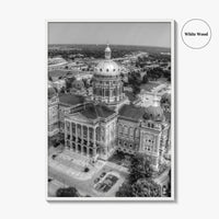 Des Moines Black and White Fine Art Photo Print, Iowa Wall Decor, USA Poster