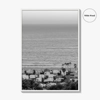 Pacific Palisades Black and White Fine Art Photo Print, California Print