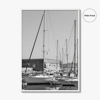 Heraklion Black and White Fine Art Photo Print, Crete Harbor Venetian Fortress Poster