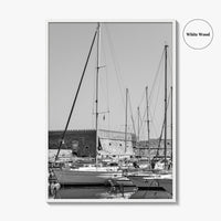 Heraklion Black and White Fine Art Photo Print, Crete Harbor Venetian Fortress Poster