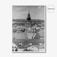 Krakow Black and White Fine Art Photo Print, Poland City View, Wall Decor, Poster