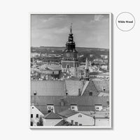 Krakow Black and White Fine Art Photo Print, Poland City View, Wall Decor, Poster