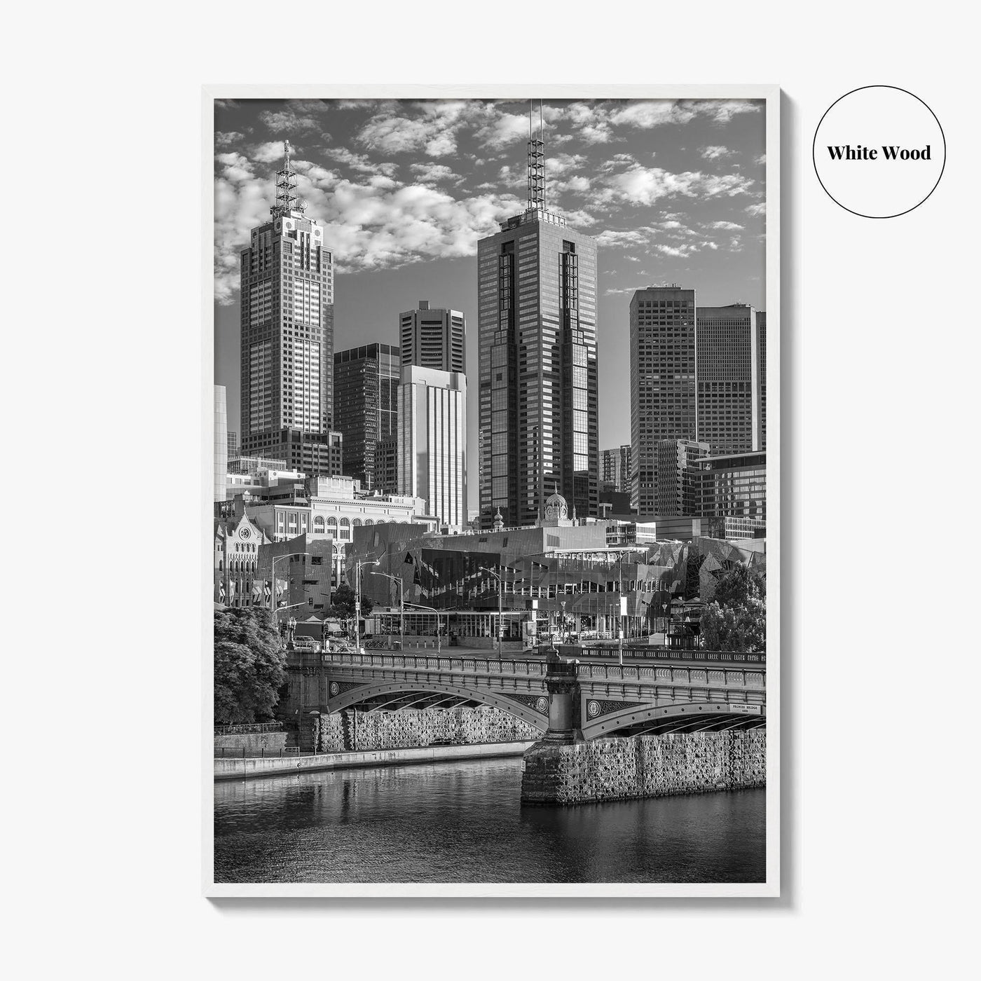 Melbourne Black and White Fine Art Photo Print, Victoria Australia Wall Poster