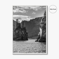 Kenai Fjords National Park Black and White Fine Art Photo Print, Seward Alaska Poster