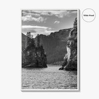 Kenai Fjords National Park Black and White Fine Art Photo Print, Seward Alaska Poster