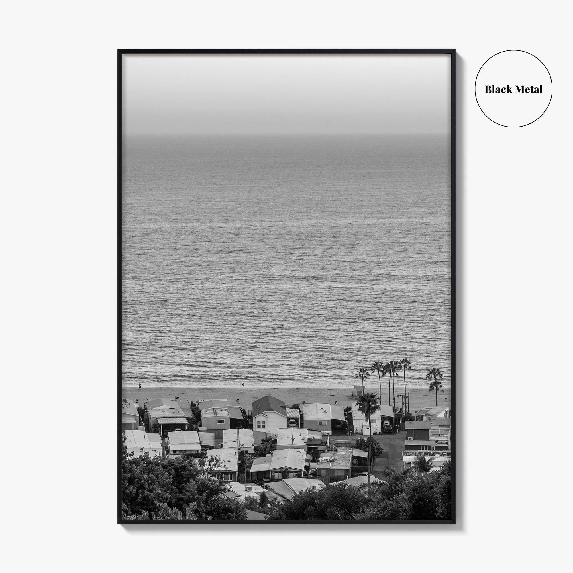 Pacific Palisades Black and White Fine Art Photo Print, California Print