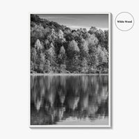 Maryland Black and White Fine Art Photo Print, Lake Habeeb, Rocky Gap State Park