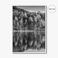 Maryland Black and White Fine Art Photo Print, Lake Habeeb, Rocky Gap State Park