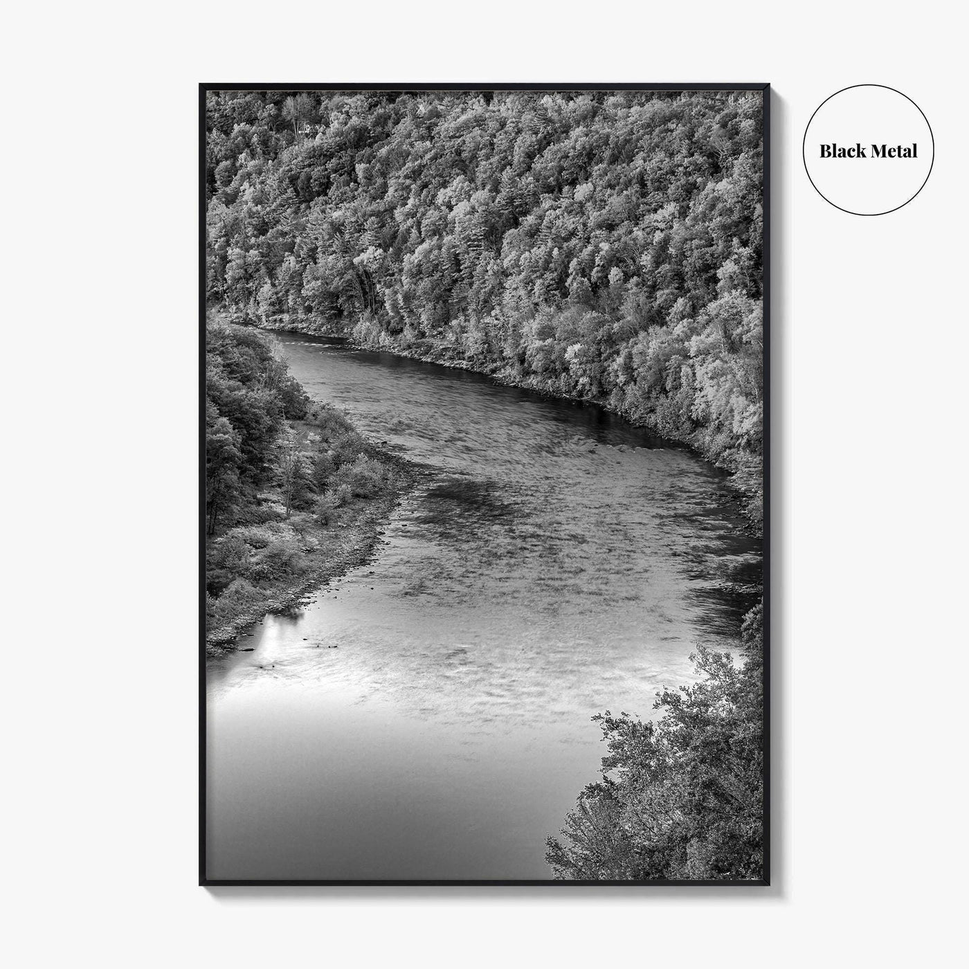 Delaware River Black and White Fine Art Photo Print, Hawk's Nest New York Poster