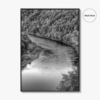 Delaware River Black and White Fine Art Photo Print, Hawk's Nest New York Poster