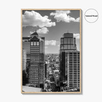 Kansas City Skyline Black and White Fine Art Photo Print, Downtown, Missouri, KC, USA